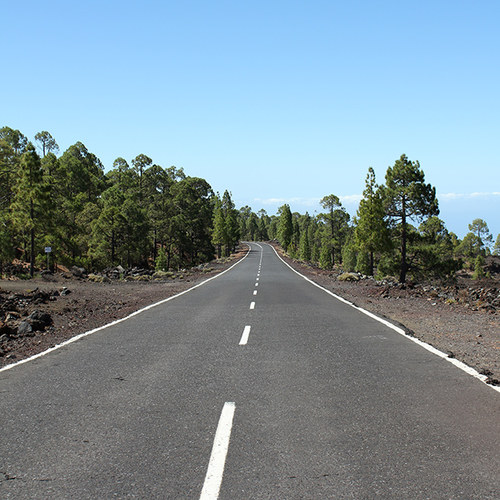 Straße zum Vulkan Teide